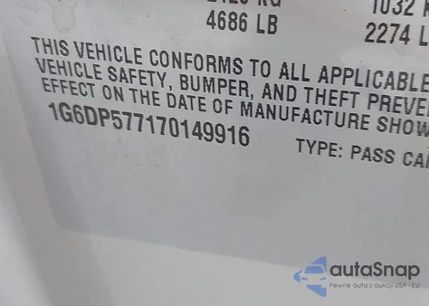 2007 Cadillac Cts Standard z USA, uszkodzony, nr VIN 1G6DP577170149916